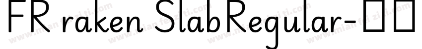 FR raken SlabRegular字体转换